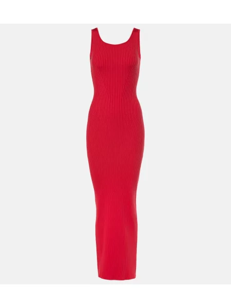Jedwabna maksi sukienka maxi Fforme garniturowa czerwona