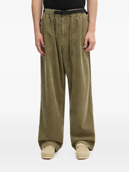 Pantaloni Adidas de catifea cord cu imagine roșu