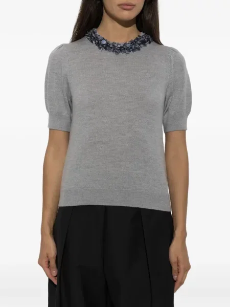 Pulover Ulla Johnson cu paiete gri