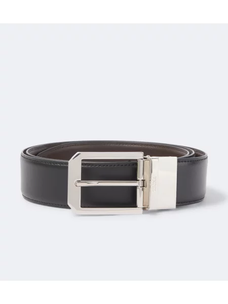 Cu centură curea Zegna din piele negru