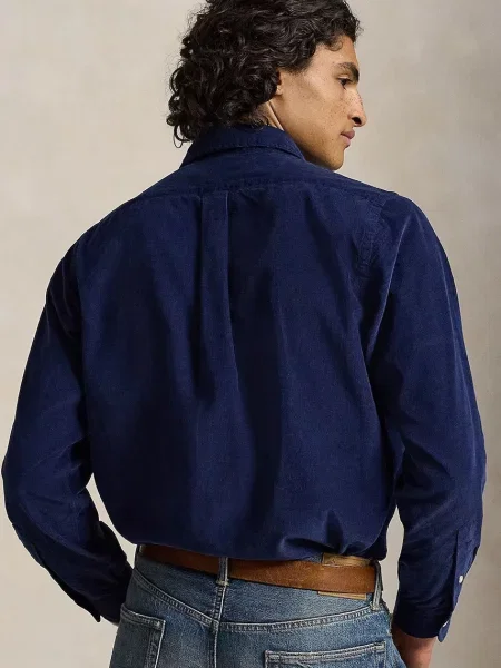 Polo Ralph Lauren srajca Corduroy modra
