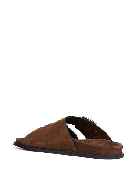 Papuci tip mules Alohas din piele de căprioară maro