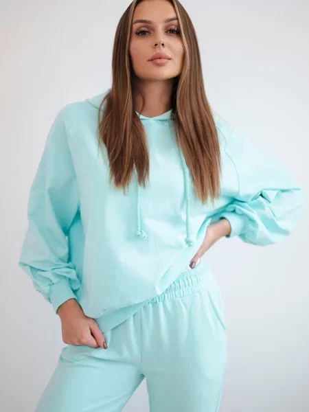 Hanorac cu glugă Kesi albastru