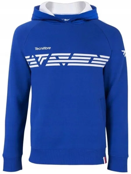 Bluza z kapturem Tecnifibre Fleece Hoodie niebieska