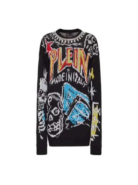 Sweter Philipp Plein z okrągłym dekoltem