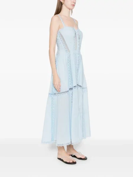 Krajkové oblekové krajkový lem šaty Charo Ruiz Ibiza modré