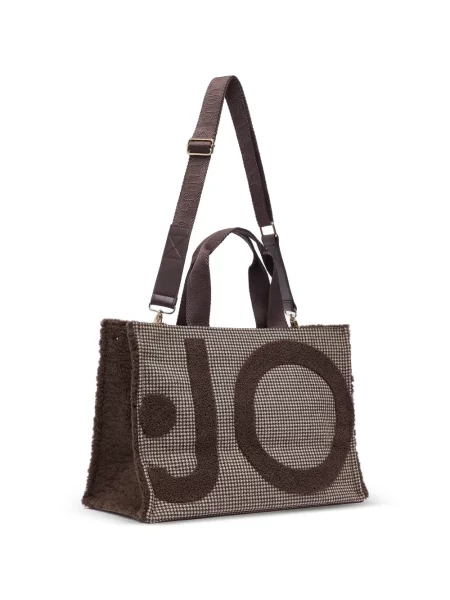 Geantă shopper Liu Jo în carouri maro
