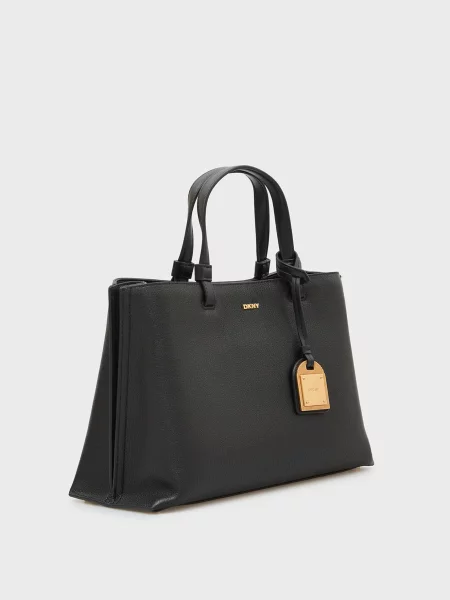 Кожаная сумка Dkny черная