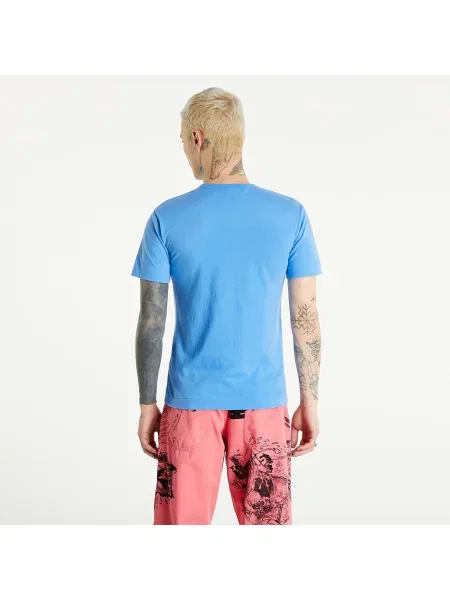Tricou Comme Des Garcons Play cu motiv cu inimi cu autograf albastru