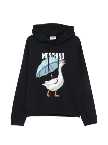 Hanorac cu glugă Moschino cu imagine albastru