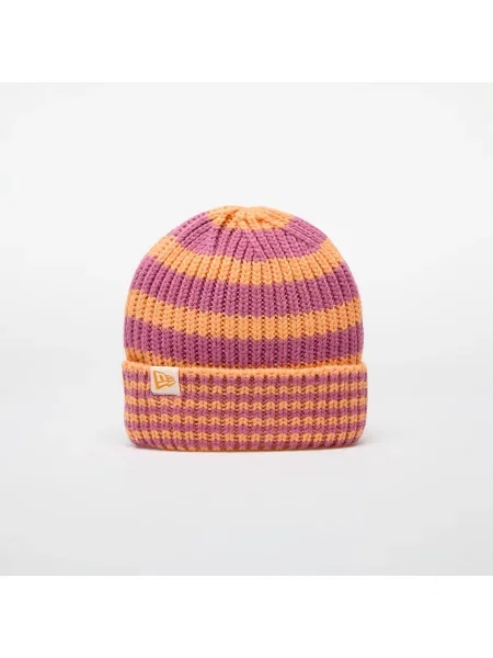 Prugasta pletena kapa New Era narančasta