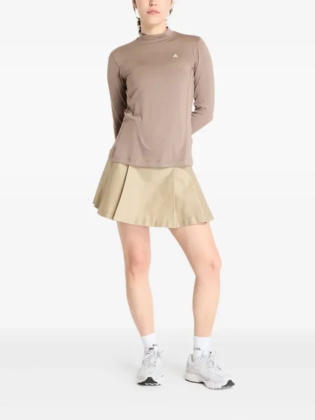 Top sport Nike din fleece plisat fără mâneci alb