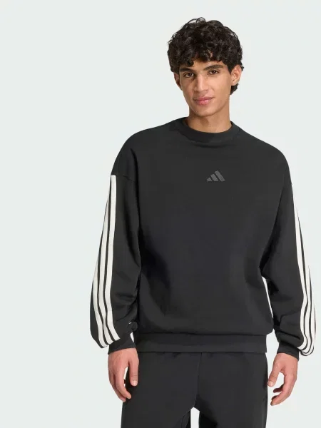 Свитшот Adidas в полоску черный