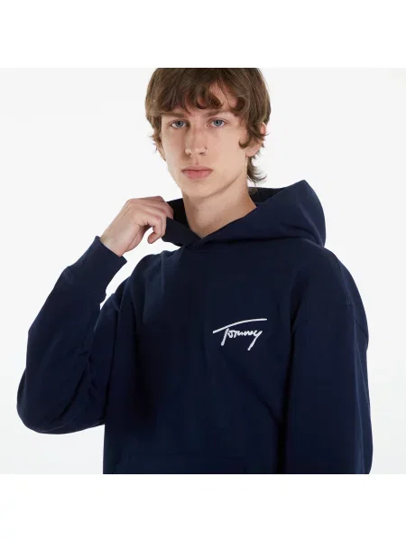 Bluza z kapturem Tommy Jeans niebieska