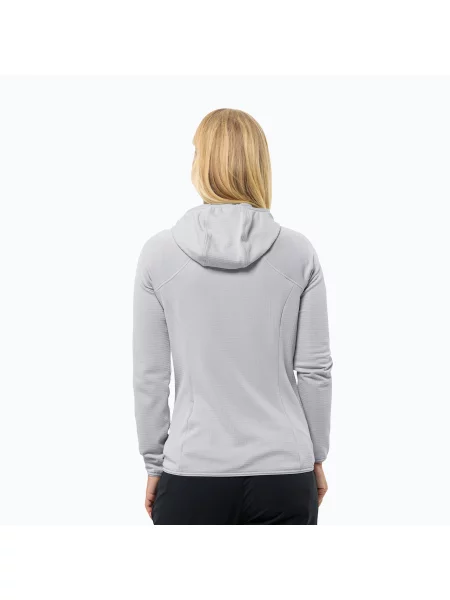 Bluza polarowa Jack Wolfskin Kolbenberg Hooded Fz szara