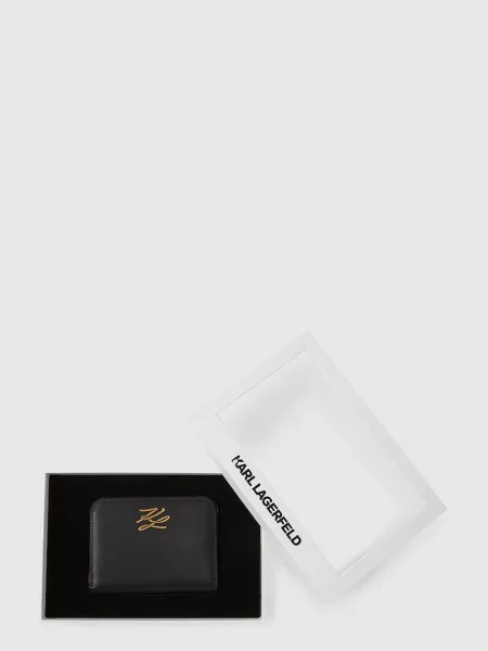 Кожаный кошелек Karl Lagerfeld черный