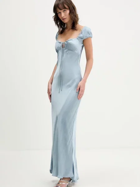 Bardot sukienka niebieska