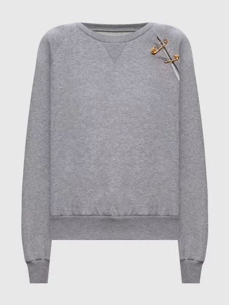 Меланжевий світшот з кашеміроом Versace сірий