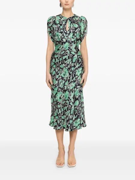 Rochie midi Nissa cu model floral cu imagine albastru
