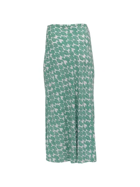 Fustă midi Rixo cu imagine până la genunchi alb