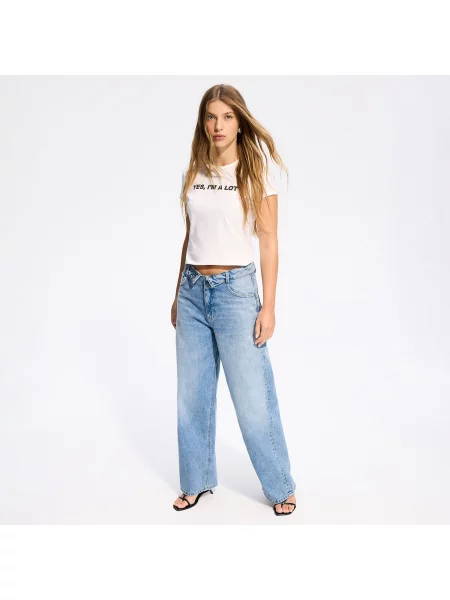 Reserved LADIES` JEANS TROUSERS modrá