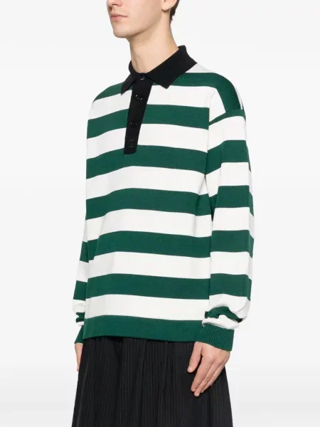 Tricou polo Gucci cu dungi verde