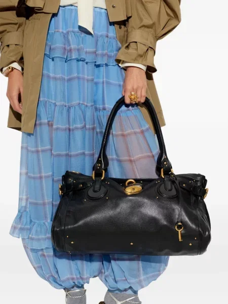 Geantă shopper Chloé din piele negru