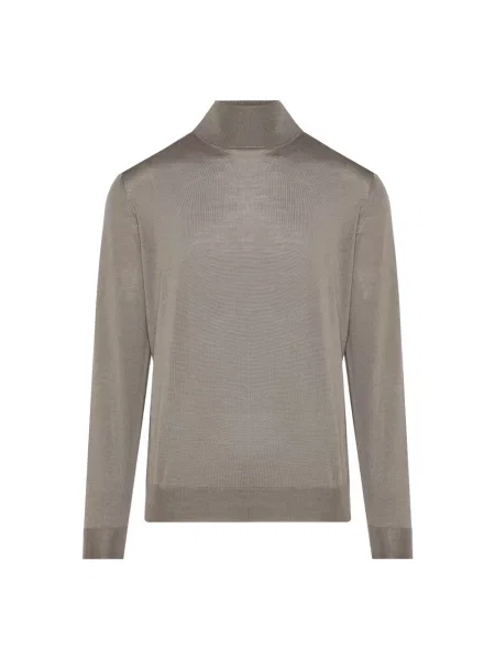 Sweter Lardini ze stójką beżowy