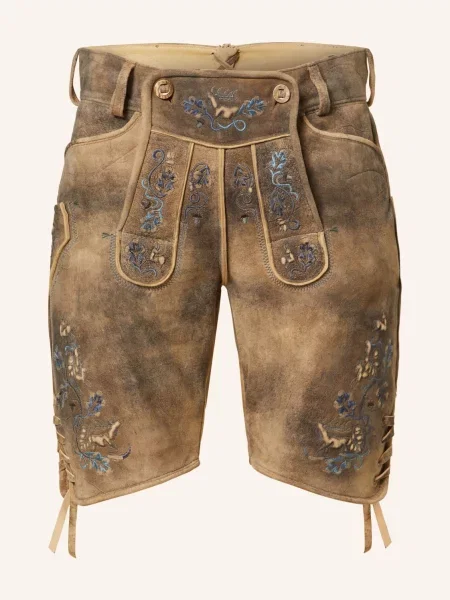 Beckert Kožené Krojové Kalhoty Karwendel hnědá