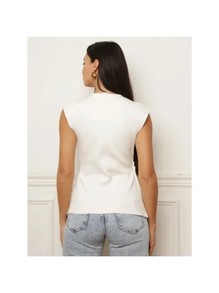 Top La Modeuse alb
