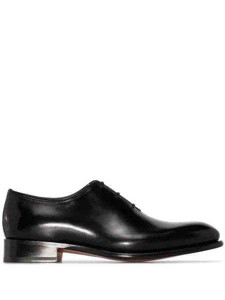 Oxford Santoni cu șireturi din dantelă negru