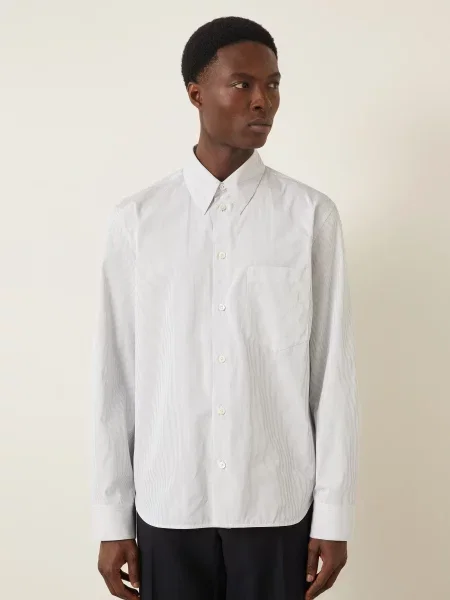 Jil Sander Košile Relaxed Fit režná / tmavě modrá