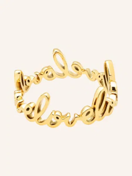 Lulu Copenhagen Pierścionek For My Love gold