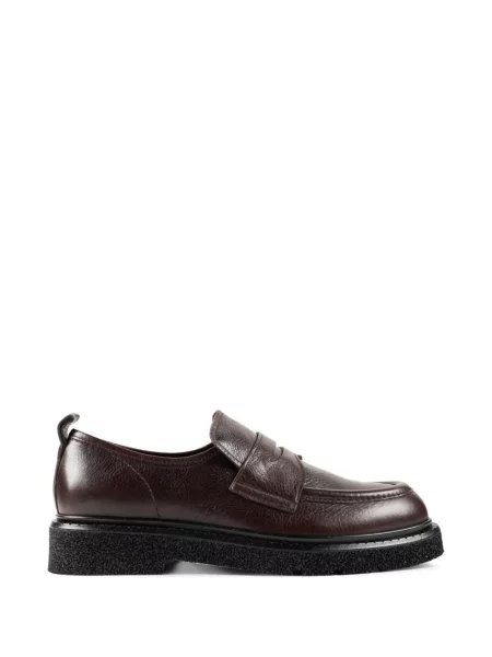 Pantofi loafer Chuckies din piele maro