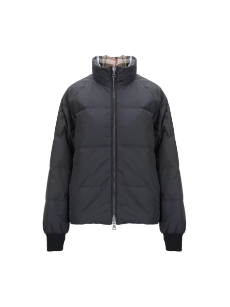 Kurtka puchowa Burberry w kratkę dwustronna czarna