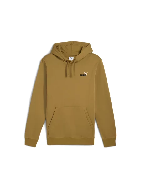 Bluza z kapturem Essentials z małym dwukolorowym logo No. 1 PUMA brązowa