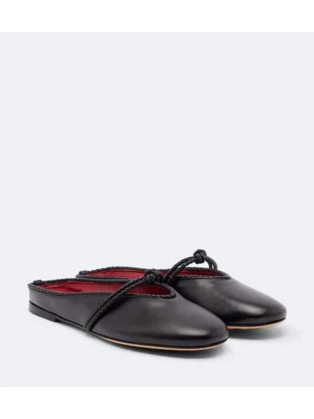 Papuci tip mules Bottega Veneta din piele negru