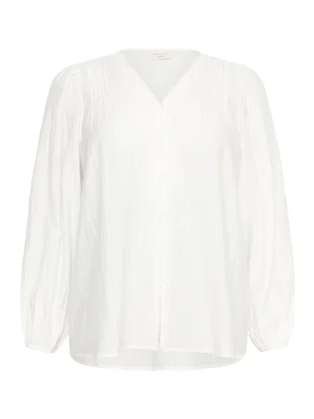 KAFFE CURVE Bluză alb