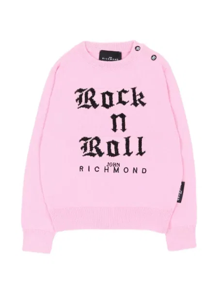Sweter dziecięcy John Richmond różowy