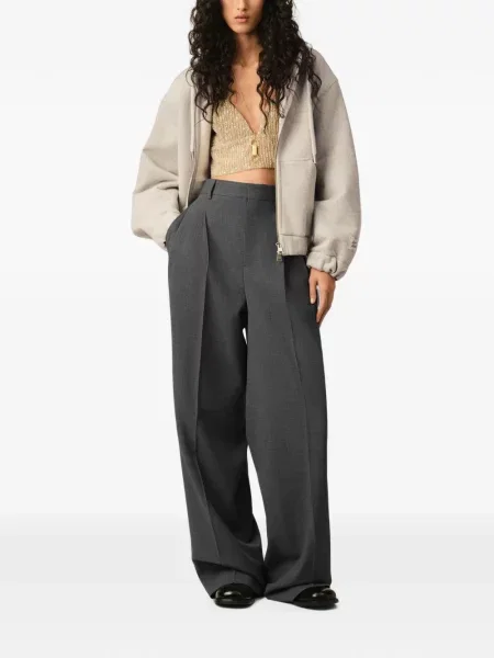 Pantaloni Ami Paris de lână gri