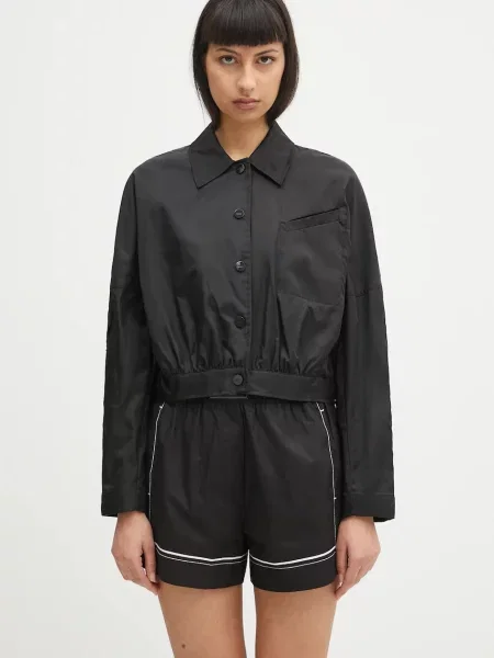 GANNI geacă Duchesse Short de tranzitie negru