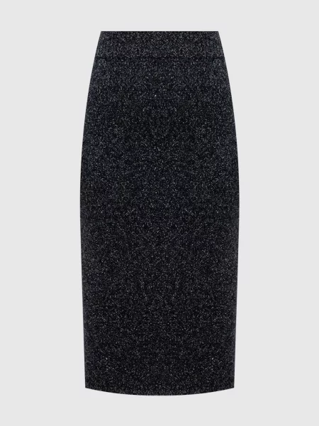 Спідниця міді з шовни та шовку Ballantyne сіра