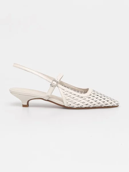 Pantofi cu toc Answear.lab din piele bej