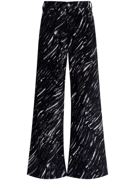 Pantaloni Marni cu imagine negru