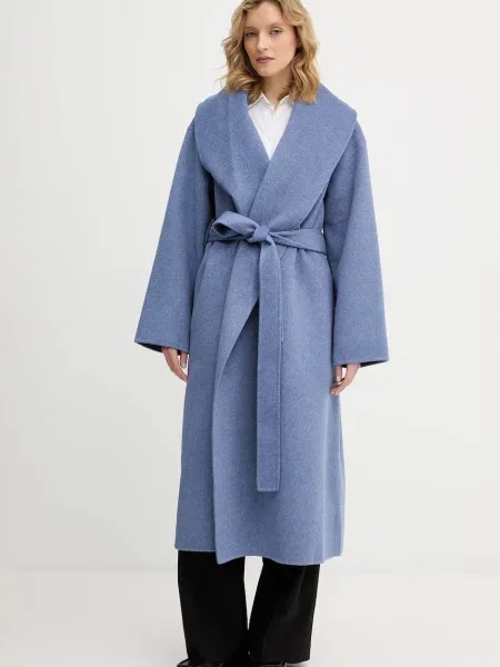 Palton Calvin Klein de lână violet