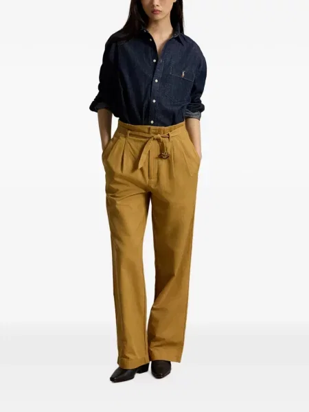 Lanena ošišano polo majica Polo Ralph Lauren s printom siva