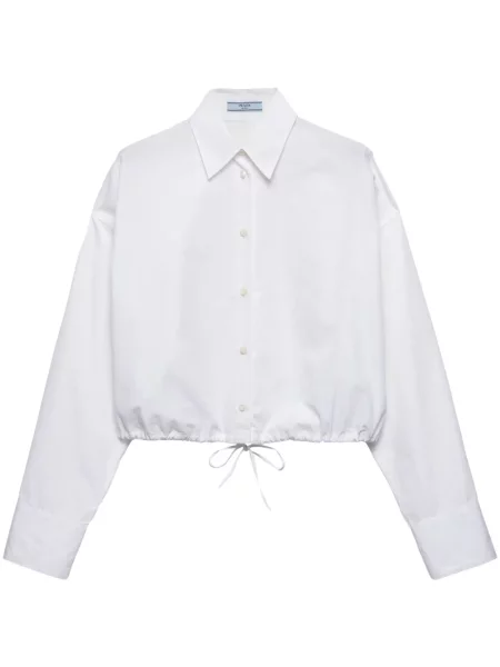 Cămașă Prada din poplin alb