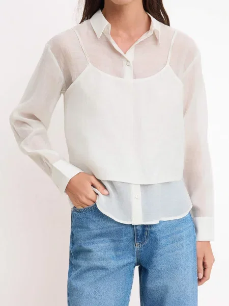 Trendyol Bluză fildeş