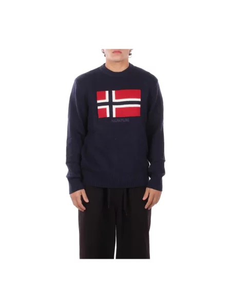Sweter Napapijri niebieski