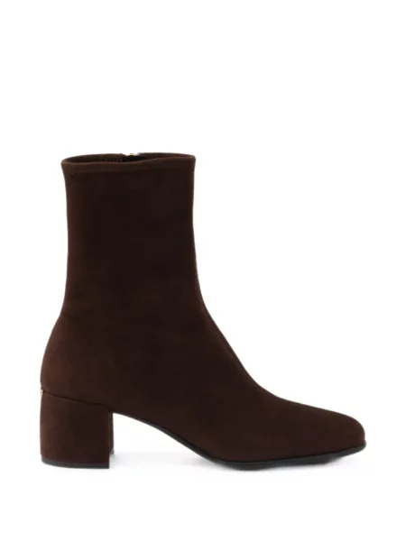 Botine Prada din piele de căprioară maro